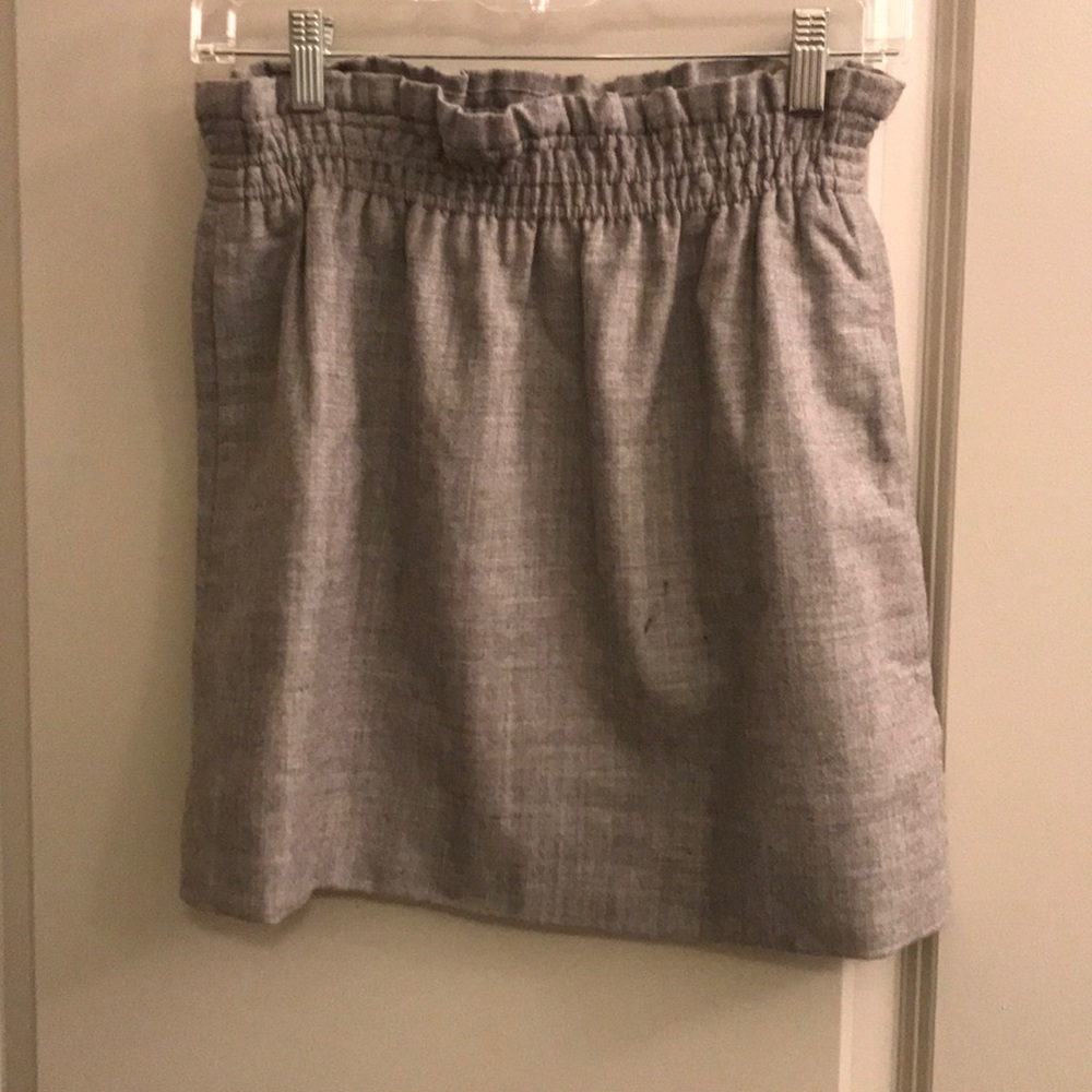 Grey wool mini skirt